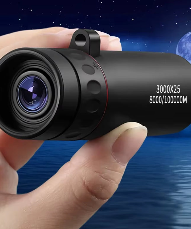 3000X25 Long Range HD Professional Monocular ,Mini Portable Telescope for Outdoor Camping and Hunting