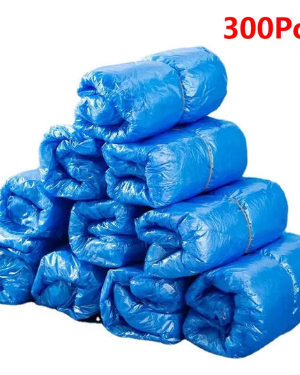300PCS Disposable Waterproof plastic Shoe Cover 