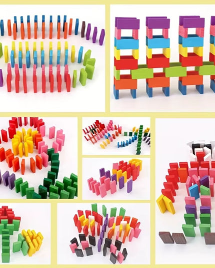 120Pcs Domino Set - Multicolor Building & Stacking Blocks Board Game