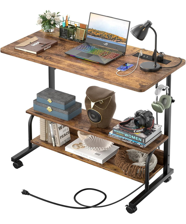 32" Height Adjustable Standing Desk with Power Outlets 