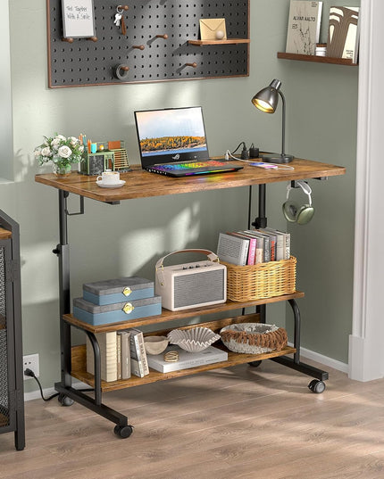 32" Height Adjustable Standing Desk with Power Outlets 