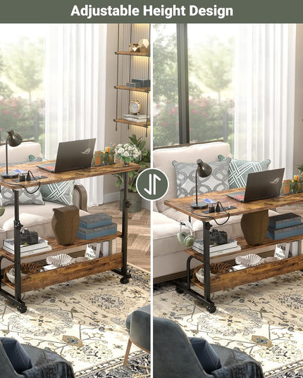 32" Height Adjustable Standing Desk with Power Outlets 