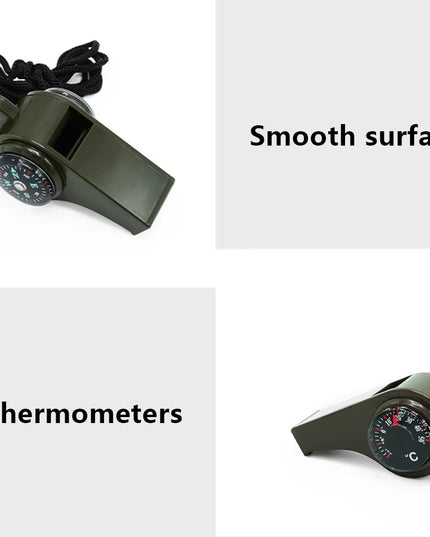 Rescue whistle - High Decibel keychain Emergency Rescue Whistle with Compass 