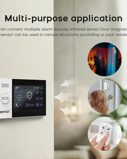 2G GSM Tuya Wireless Home WIFI Home Security with Motion Detector Sensor Burglar Alarm System APP Control Support Alexa