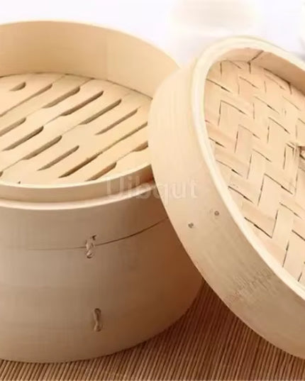 One Cage or Cover Cooking Bamboo Steamer Fish Rice Vegetable Snack Basket Set Kitchen Cooking Tools Dumpling Steamer Steam Pot