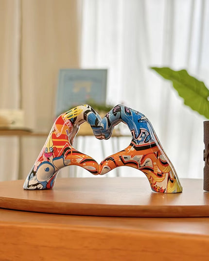 Graffiti design Hand Heart Gesture art decoration 