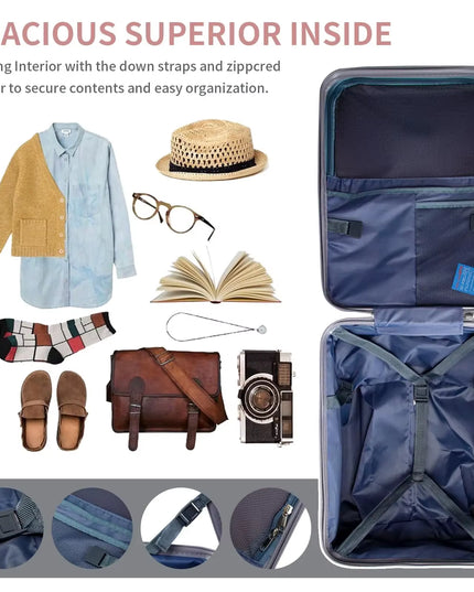 Strolluggage -20inch travel rolling luggage with very durable kids seat and support wheels leg 