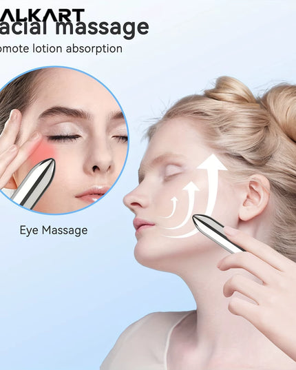 Mini lipstick size Vibrating facial Massager, Facial and Eye Massage Relaxation Treatment & Promotes Lotion Absorption