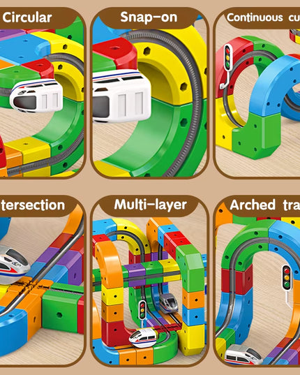 DIY Assembling Magic train Track kids toy set -81 pcs