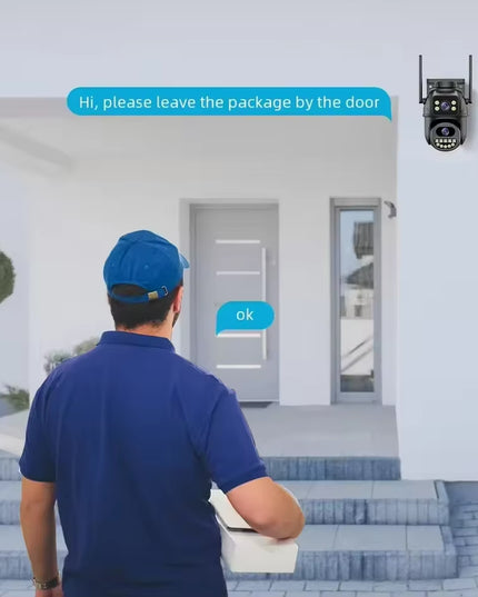 Waterproof 4K 8MP Wifi Surveillance Camera with night vision ,Ai Human Detect, Dual Lens, 4X Digital Zoom, Outdoor Security PTZ IP Cameras