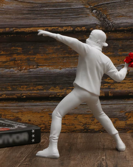 Banksy Flower Thrower resin art Statue -1pcs
