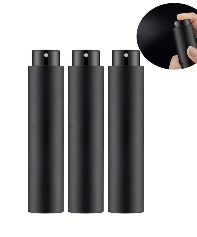 Mini 3pcs 10Ml Travel Perfume Spray bottle set , Refillable Cologne Container- glass bottle