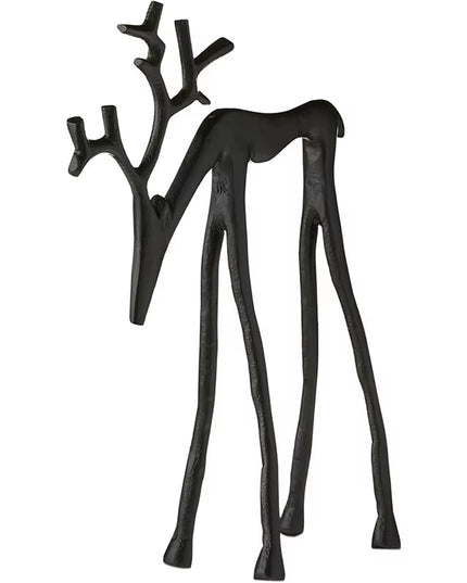 Aesthetic and Modern Reindeer Resist Black Finish Statue art decoration (best to buy and match both)