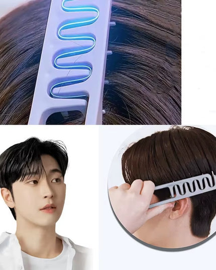 Men's Volumizing Wide-Tooth Hair Styling Comb , Natural Curling Perm Hair Care Tool