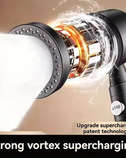 High Pressure Water Saving Filter Shower Head with 5 pressure Modes- set with 5 filter or 1.5M extension