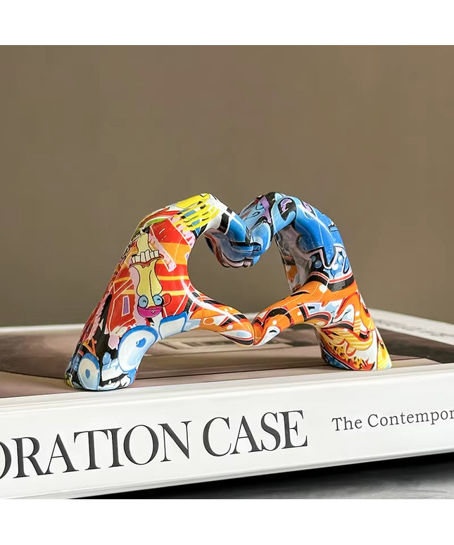 Graffiti design Hand Heart Gesture art decoration 