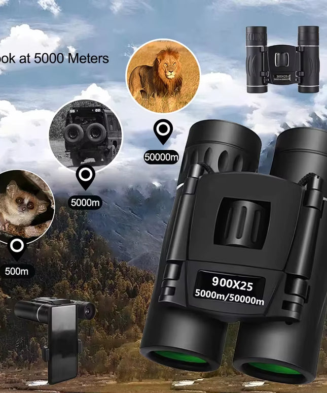 5KM Professional HD Binoculars Powerful FMC BAK4 Optics Ideal for Hiking Hunting Outdoor Camping Observation