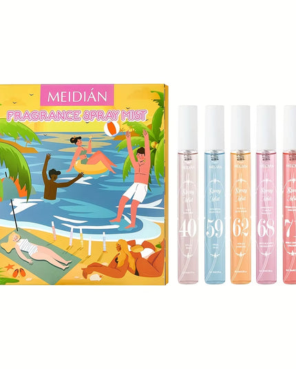 women's 5pc Brazilian Fragrance Set, Fresh Long-Lasting Body and Hair Perfume