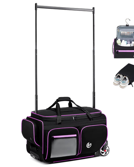 Large-Capacity Multi-use Closet Style Carry-On Luggage Bag with clothes hanger stand 