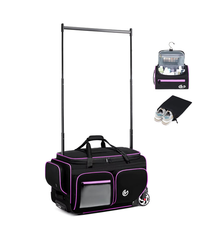 Large-Capacity Multi-use Closet Style Carry-On Luggage Bag with clothes hanger stand 