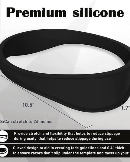 Men's DIY Home Haircuts headband -  Curved Silicone design haircut/ Neckline Shaving Template and Guide 
