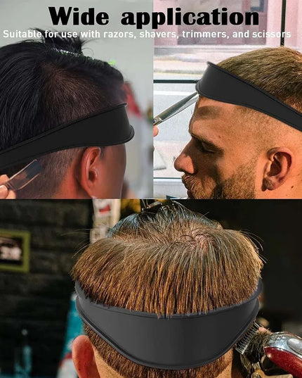 Men's DIY Home Haircuts headband -  Curved Silicone design haircut/ Neckline Shaving Template and Guide 