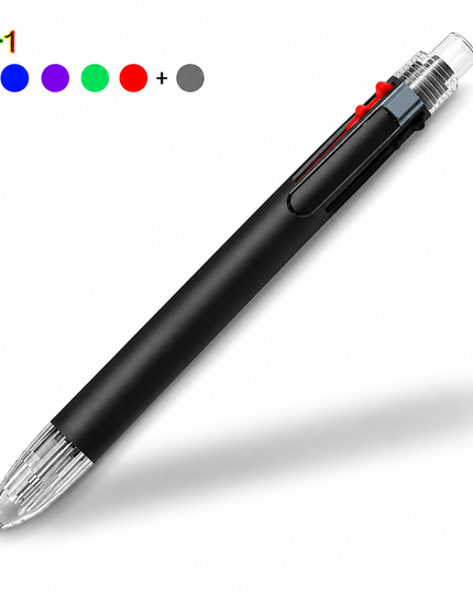6-in-1 Multicolor Ballpoint Pen & Mechanical Pencil with Eraser