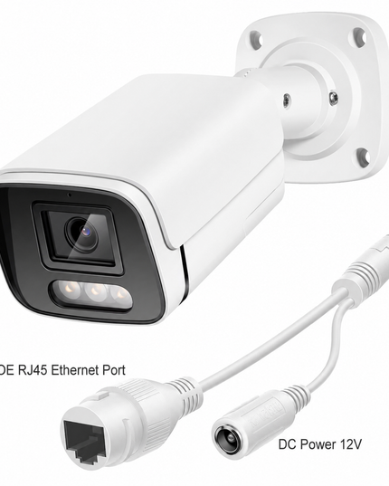 8MP 4K PoE Outdoor Security Camera with Audio & Color Night Vision
