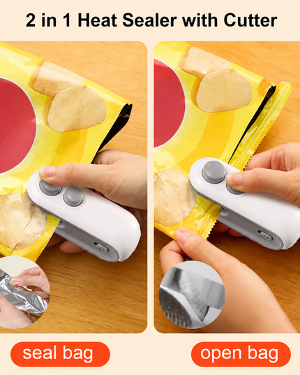 BagSealer - 2 In 1 Mini Rechargeable Bag Sealer & Cutter