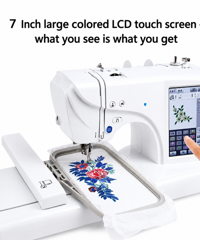 MRS600 Automatic Sewing & Embroidery Machine with 7" LCD Touchscreen
