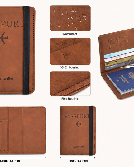 RFID Travel Passport Holder Wallet & Document Organizer