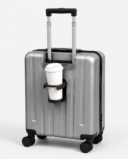 18-Inch Smart Carry-On Luggage with USB Charging Port, Cup Holder & Front Laptop Compartment