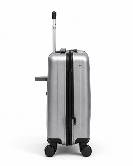 18-Inch Smart Carry-On Luggage with USB Charging Port, Cup Holder & Front Laptop Compartment
