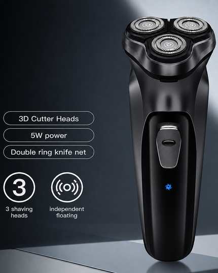 Rechargeable 3D Rotary Electric Shaver for Men -  USB