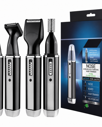 4-in-1 Rechargeable Grooming Trimmer for Nose, Ear, Beard & Detail Trimming