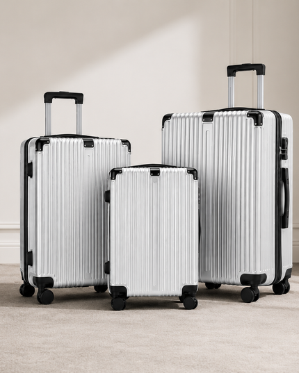 3-Piece Lightweight Hardshell Luggage Set – 20/24/28 Inch with Spinner Wheels & Corner Protectors