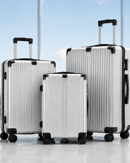 3-Piece Lightweight Hardshell Luggage Set – 20/24/28 Inch with Spinner Wheels & Corner Protectors