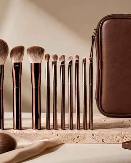 10-Piece Professional Makeup Brush Set with Storage Case