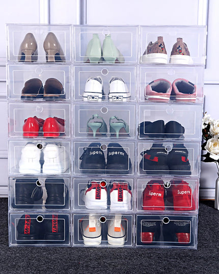 ShoeBox - 6 Pack Transparent stackable Shoe box