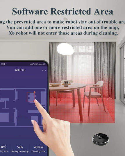 X8 Smart Robot Vacuum Cleaner & floor mopping with Laser System