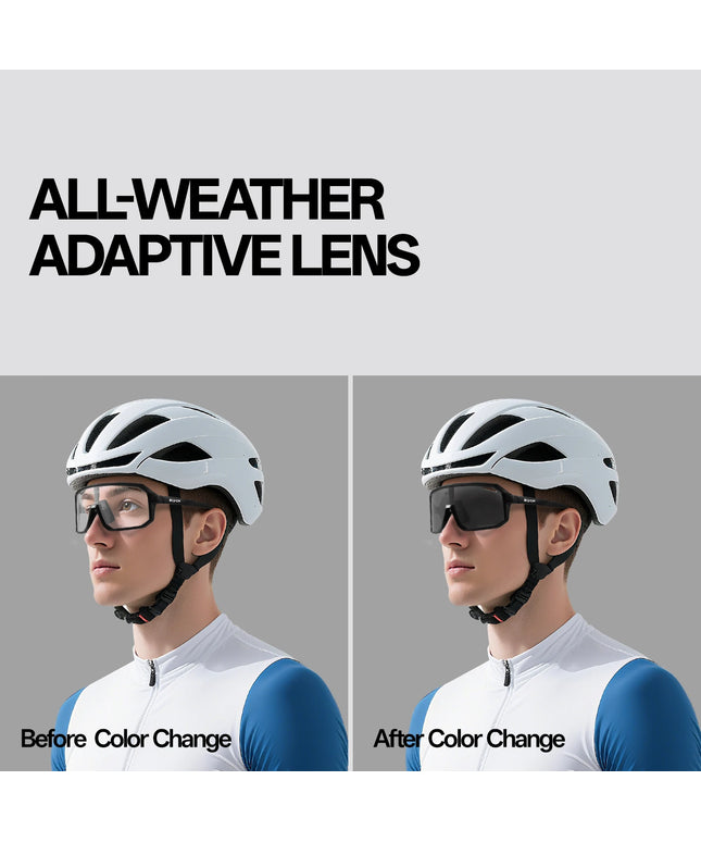 SCVCN - Men's all weather adaptive adjustable multi use sunglasses & sports glasses (Cycling/skiing/jogging/golf ) UV400 