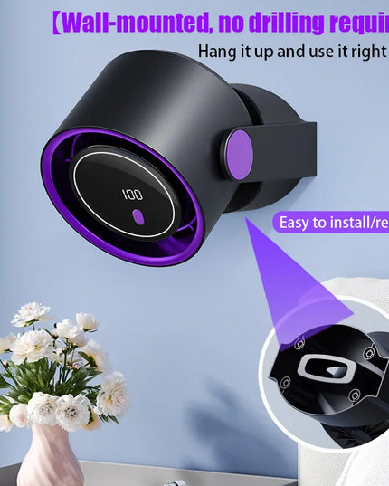 CoolWind- rechargeable portable strong fan + wall mount