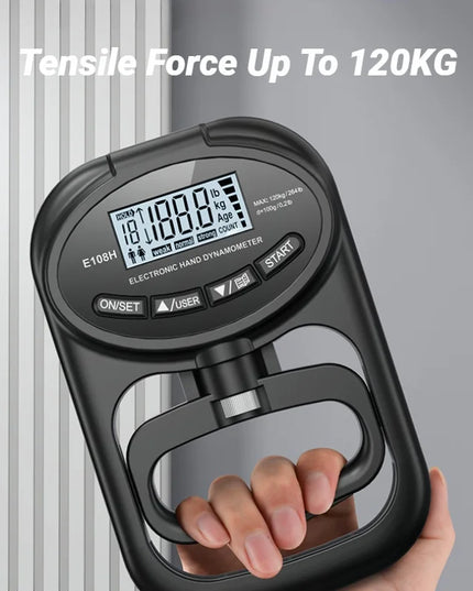 Strenghtgrip - 265LBS/120KG rechargeable Grip Strength Meter with LCD Screen 
