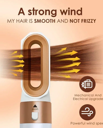 5 in 1 High Quality Professional Hair Dryer Set With 3 Modes And Hot Comb, Curling Iron, Hair Straightener For All Types Of Styling 