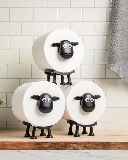 3pcs set of Funny Sheep Toilet Paper Holder roll stand 3 , cool bathroom art 