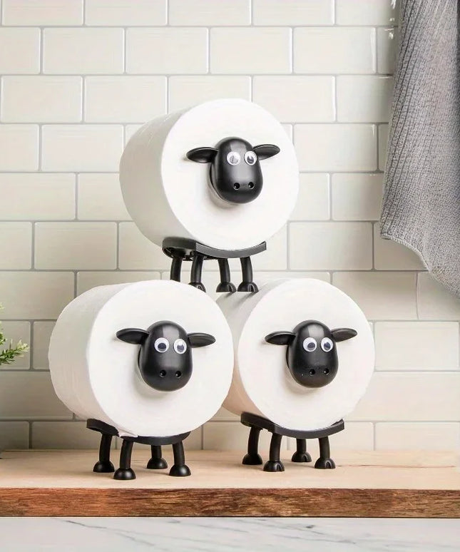 3pcs set of Funny Sheep Toilet Paper Holder roll stand 3 , cool bathroom art 