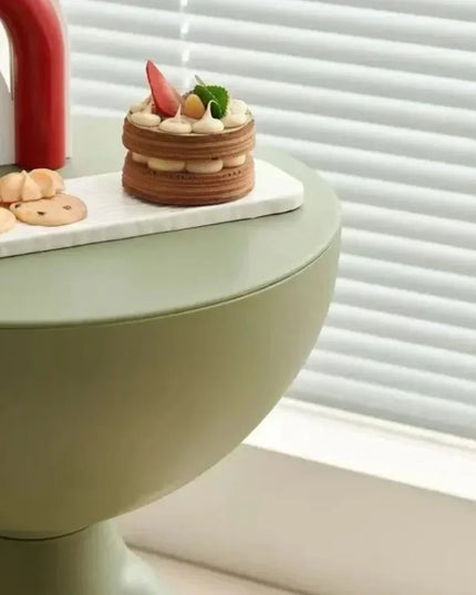 Cream Coffee Table Sofa Bed Side Table Modern Simple Home Accessories Living Room Decor Creative Flat Head Plastic round Tables