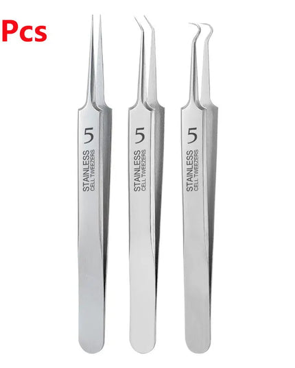 PimpleNeedle - a pack of 3 different head pimple / blackhead tweezing needle