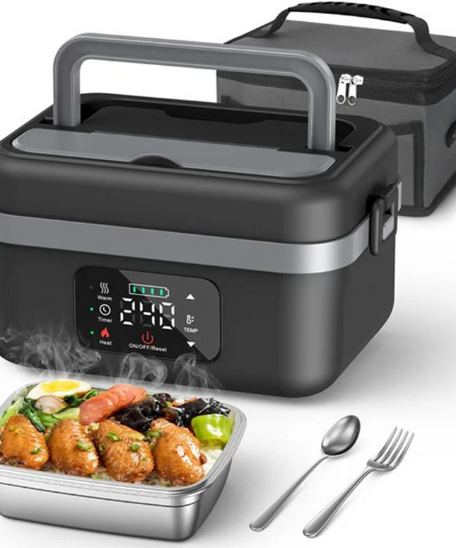 8000mAh Cordless Self-Heating Lunch Box for Car, Office & Travel