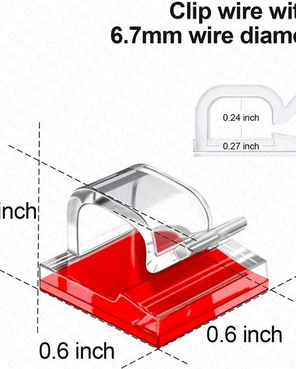 Cable Clips -50pcs Wire Winder Holder organizer clips